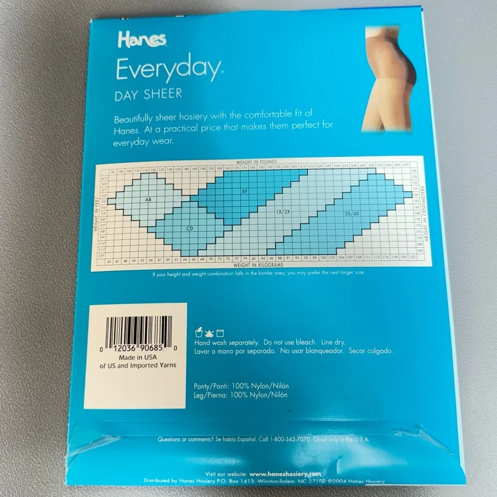 Vintage Hanes Everyday Day Sheer Pantyhose Nylons CD